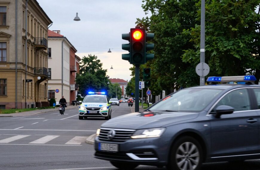 Jaki mandat za przejazd na czerwonym świetle w Polsce?