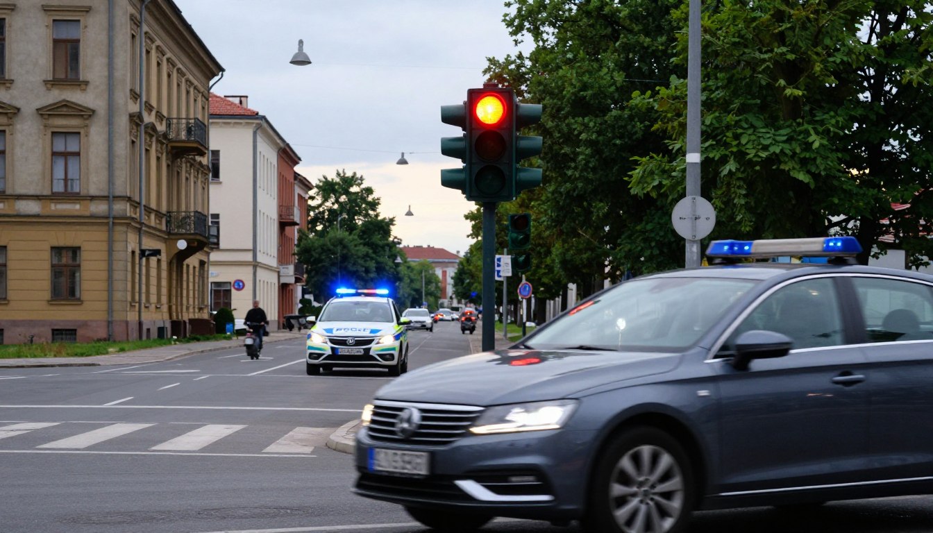 Jaki mandat za przejazd na czerwonym świetle