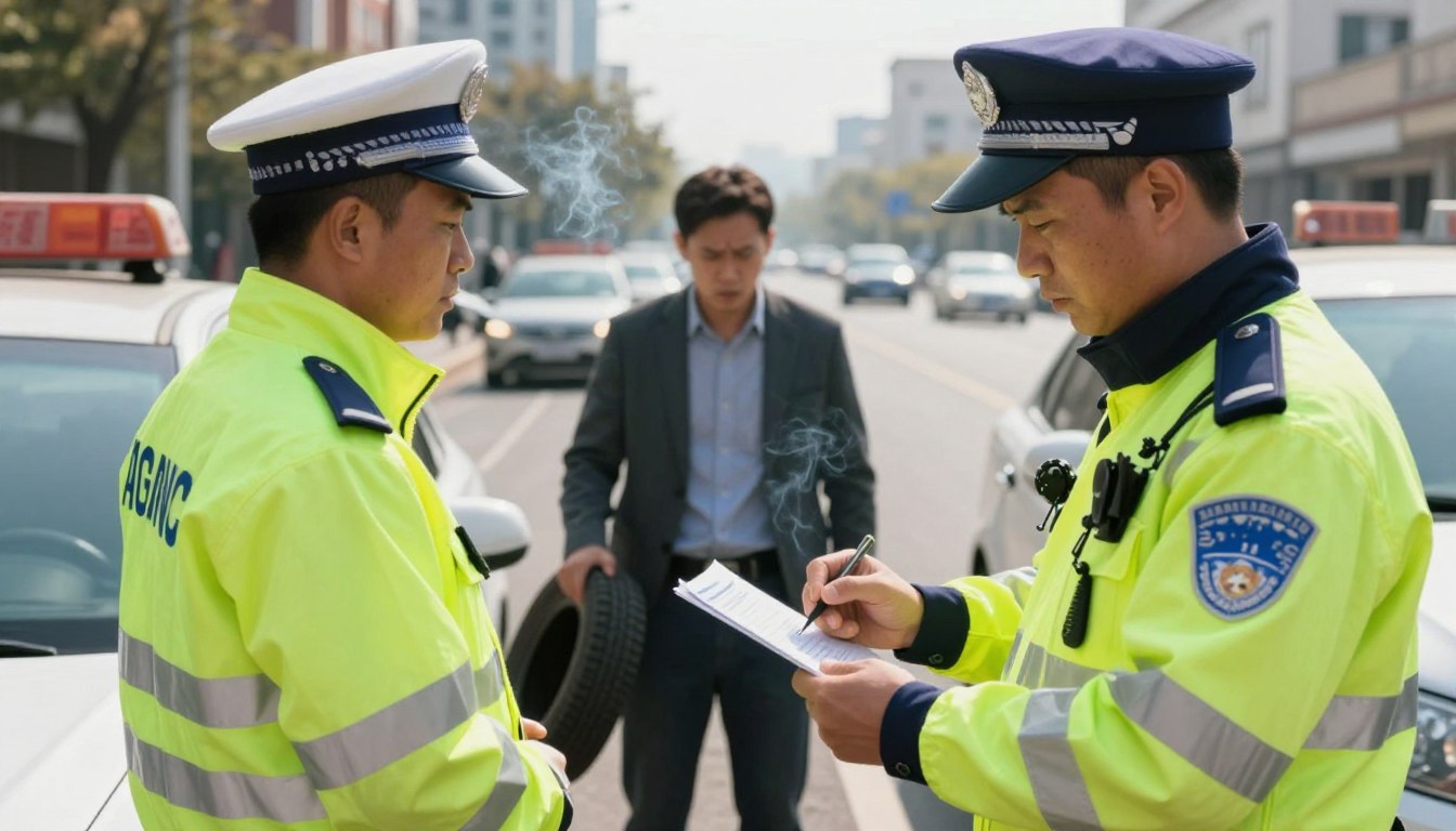 Mandat za palenie gumy