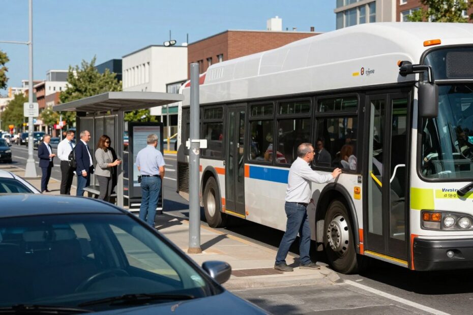 Omijanie autobusu na przystanku bez zatoczki