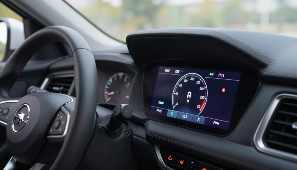 A close-up image of a modern car dashboard displaying the tire pressure monitoring system (TPMS) on an Opel Astra K. The forefront features a high-resolution screen showing clear indicators for tire pressures, with warning lights illuminated for low pressure. The middle ground includes the steering wheel and control buttons, suggesting interaction with the menu. The background subtly blurs the interior of the car, emphasizing a sleek and contemporary design. Soft, natural lighting highlights the dashboard, creating a professional and informative atmosphere. Capture the essence of a technology-focused setting, conveying precision and clarity, essential for understanding how to reset the tire pressure sensor. A close-up image of a modern car dashboard displaying the tire pressure monitoring system (TPMS) on an Opel Astra K. The forefront features a high-resolution screen showing clear indicators for tire pressures, with warning lights illuminated for low pressure. The middle ground includes the steering wheel and control buttons, suggesting interaction with the menu. The background subtly blurs the interior of the car, emphasizing a sleek and contemporary design. Soft, natural lighting highlights the dashboard, creating a professional and informative atmosphere. Capture the essence of a technology-focused setting, conveying precision and clarity, essential for understanding how to reset the tire pressure sensor.