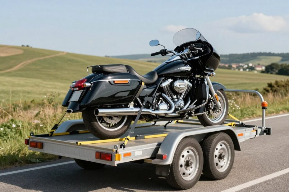 Jak przewieźć motor na przyczepie
