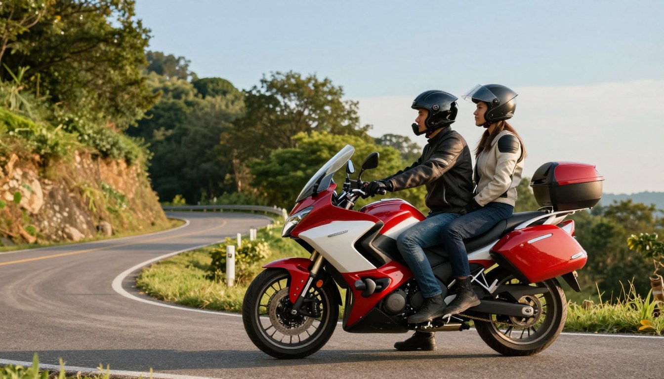 Wygodny motocykl dla dwóch osób